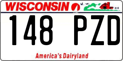 WI license plate 148PZD