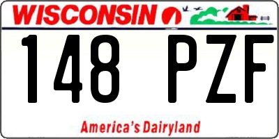 WI license plate 148PZF