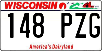 WI license plate 148PZG