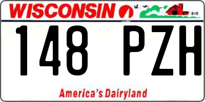 WI license plate 148PZH