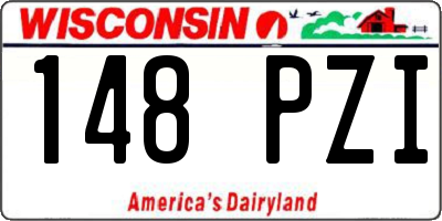 WI license plate 148PZI