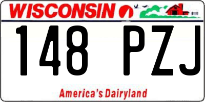 WI license plate 148PZJ