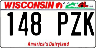 WI license plate 148PZK