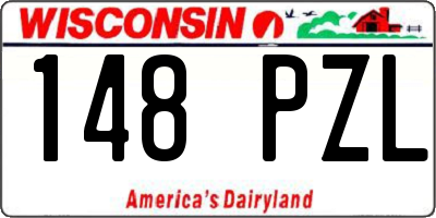 WI license plate 148PZL