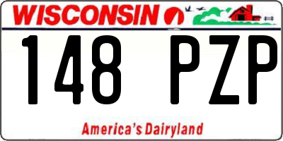 WI license plate 148PZP