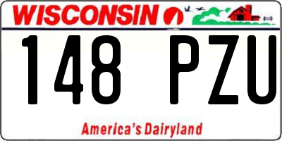 WI license plate 148PZU
