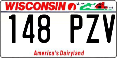 WI license plate 148PZV