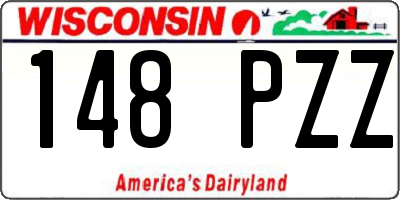 WI license plate 148PZZ