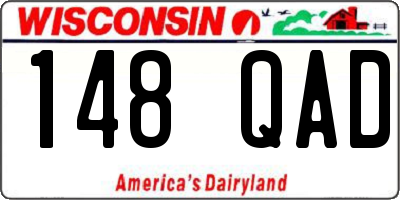 WI license plate 148QAD