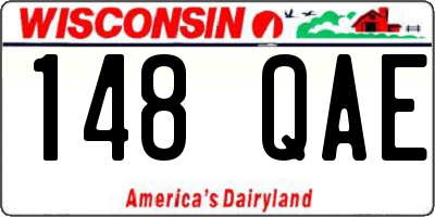 WI license plate 148QAE
