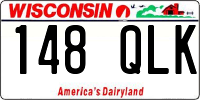 WI license plate 148QLK