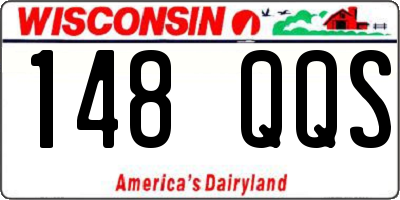 WI license plate 148QQS
