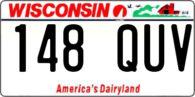 WI license plate 148QUV