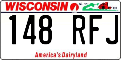 WI license plate 148RFJ