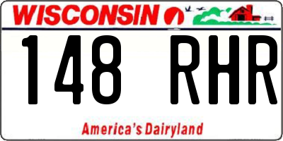 WI license plate 148RHR