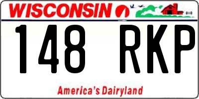 WI license plate 148RKP