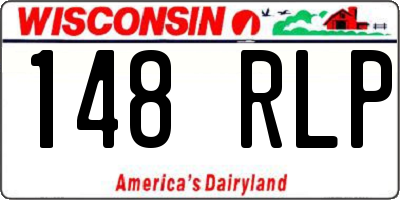 WI license plate 148RLP