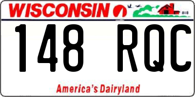 WI license plate 148RQC