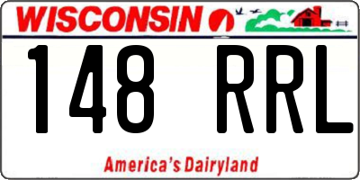 WI license plate 148RRL