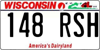 WI license plate 148RSH