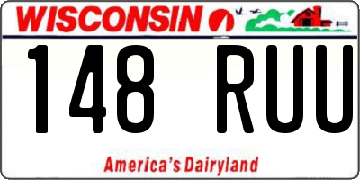 WI license plate 148RUU