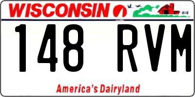 WI license plate 148RVM
