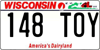 WI license plate 148TOY