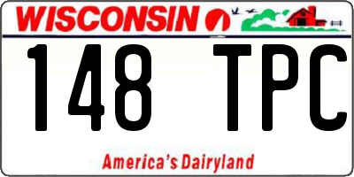 WI license plate 148TPC