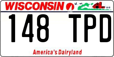 WI license plate 148TPD