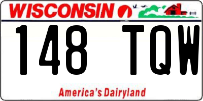 WI license plate 148TQW