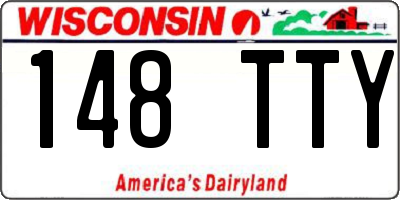 WI license plate 148TTY