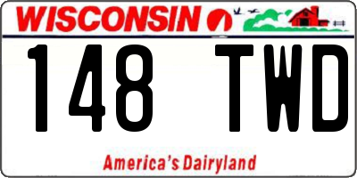 WI license plate 148TWD