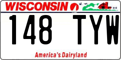 WI license plate 148TYW