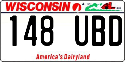 WI license plate 148UBD