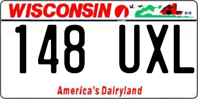 WI license plate 148UXL