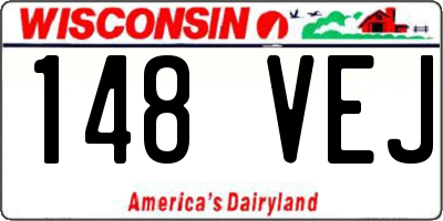 WI license plate 148VEJ