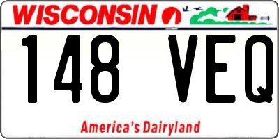 WI license plate 148VEQ