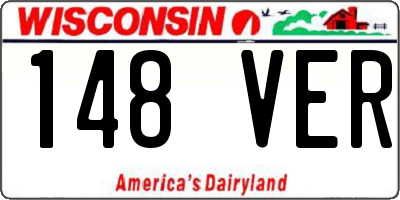 WI license plate 148VER