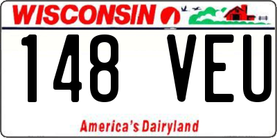 WI license plate 148VEU