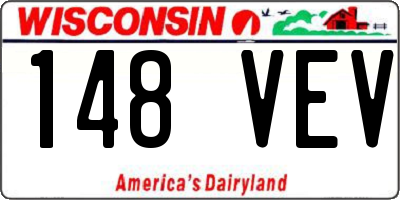 WI license plate 148VEV