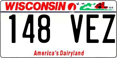 WI license plate 148VEZ