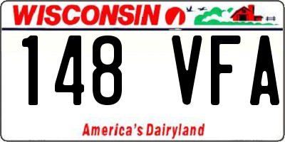 WI license plate 148VFA