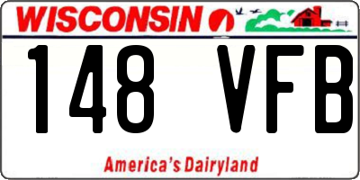 WI license plate 148VFB