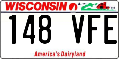 WI license plate 148VFE