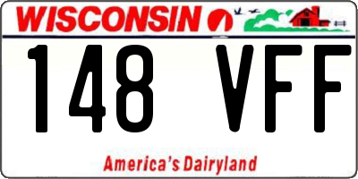 WI license plate 148VFF