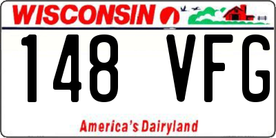 WI license plate 148VFG