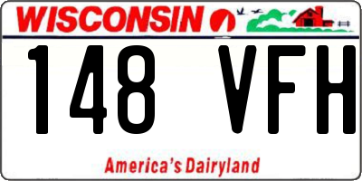 WI license plate 148VFH