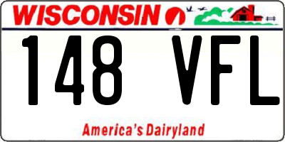 WI license plate 148VFL