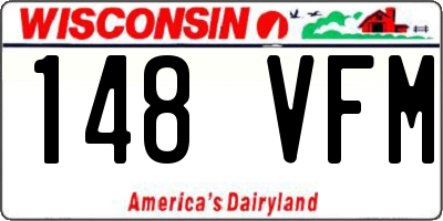 WI license plate 148VFM
