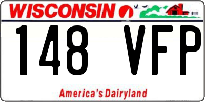 WI license plate 148VFP